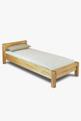Einzelbett 90x200 cm Massivholz Buche Antikfarben modern